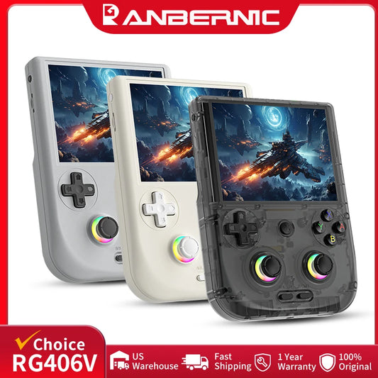 ANBERNIC RG406V Retro Handheld Games Console 4" IPS Multi-touch WIFI Android Video Gaming Player Supports 1080p Output Streaming
