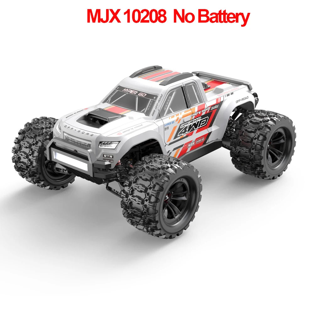 Hyper Go MJX 10208 V2 1/10 RC Car 4WD 60KM/H 80KM/H Brushless Off-Road Vehicle 2.4G Remote Control Drift Monster Truck RC Toys
