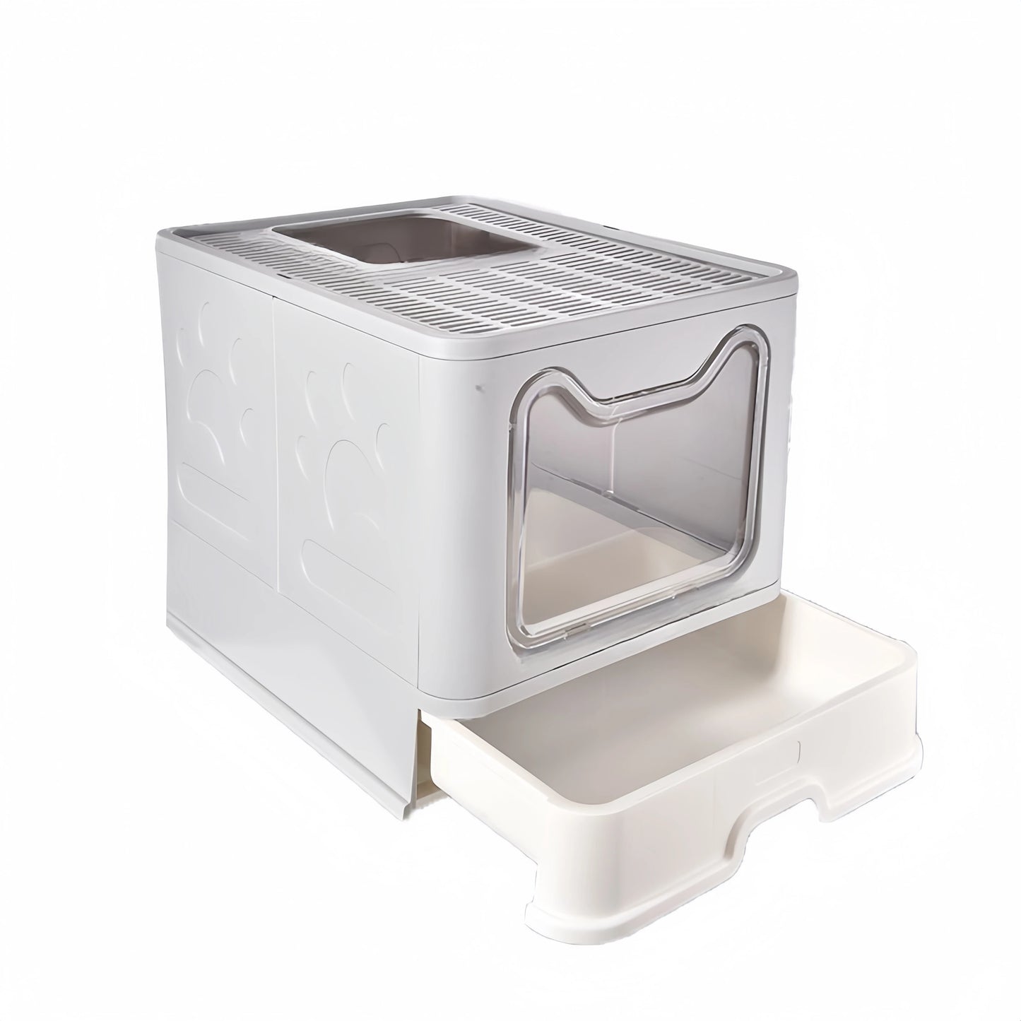 Foldable Litter Box With Drawer Design And Scooper