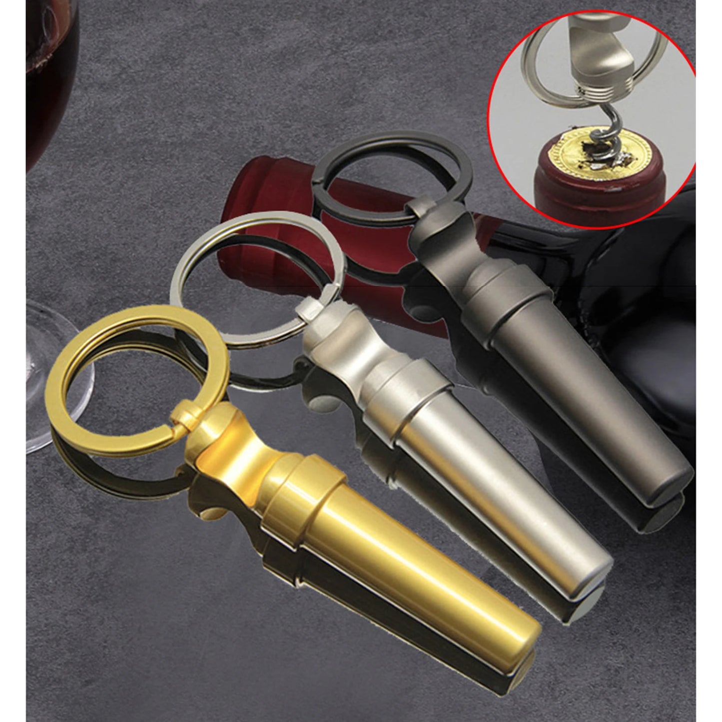 Beer Bottle Opener Key Chain Multi-use Red Wine Bottle Opener Suitable for Christmas Stocking Stuffers MIAO