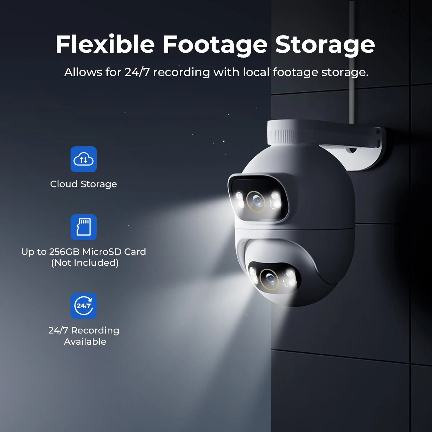 IMILAB New Outdoor Surveillance 3K+3K Dual Lens Camera 360° PTZ/Colour Night Vision/7/24 Work/MiHome App - EC6 Dual Upgraded
