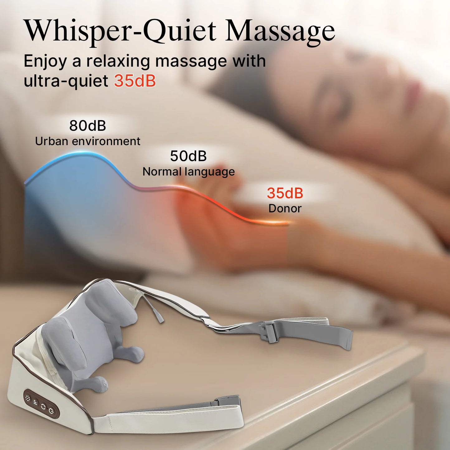 Cordless Neck and Shoulder Massager Heat for Pain Relief