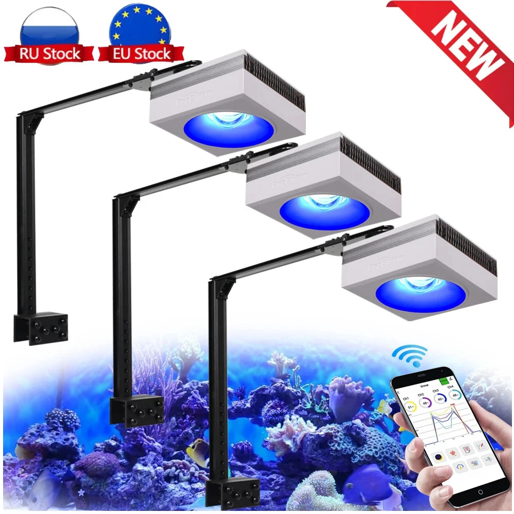 PopBloom RL90 WiFi Aquarium LED Lighting 100W Coral Reef