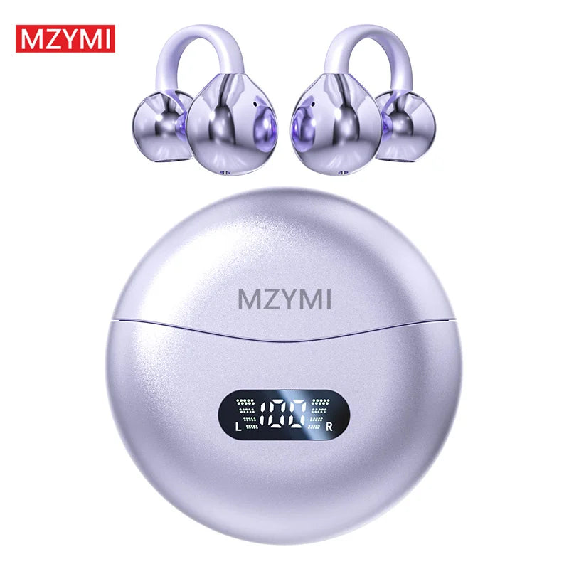 MZYMI Earclip Bluetooth5.4 Earphones M79 Waterproof Sports Music Headphones LED Display TWS Earbuds Open Ear Headset With Mic