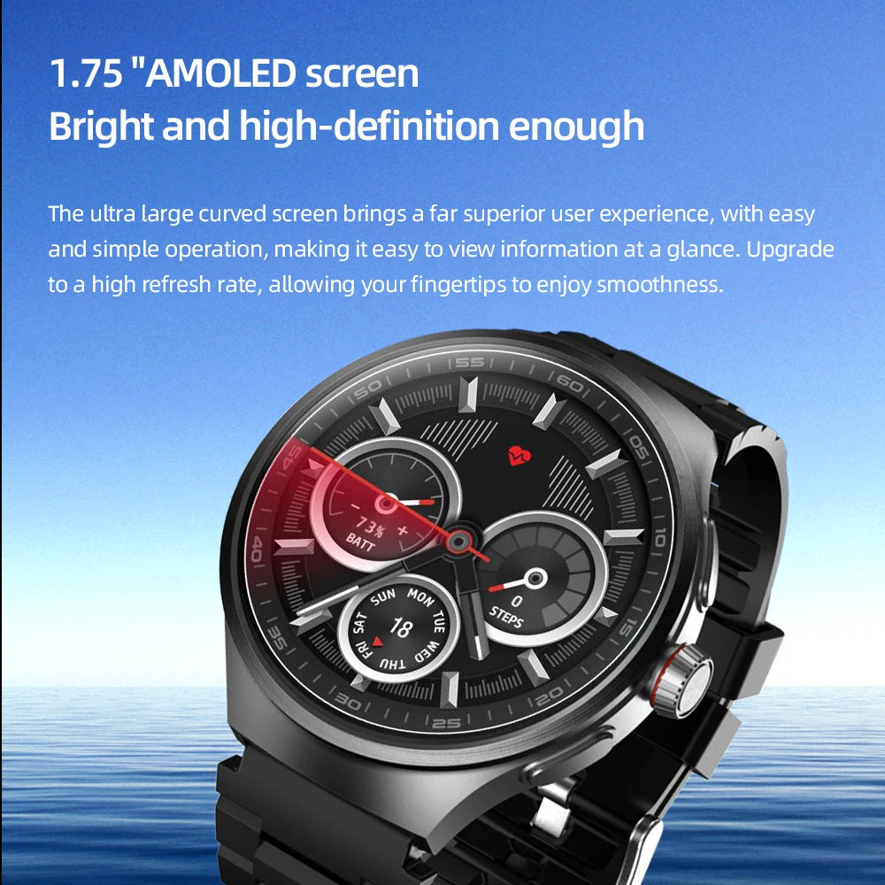 Smart Watch 5G Android Smartwatch 1.75 Inch AMOLED Screen
