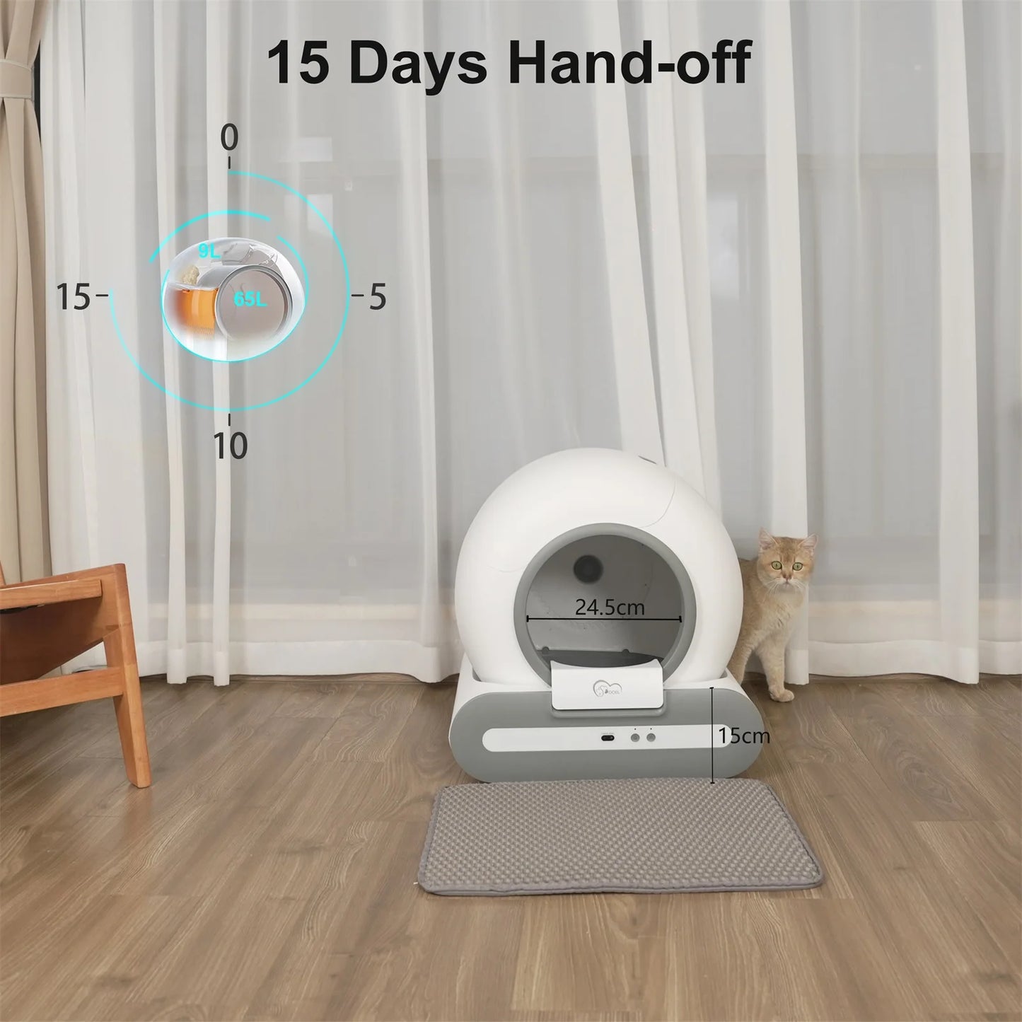 DOEL Smart Automatic Cat Litter Box Self Cleaning With App