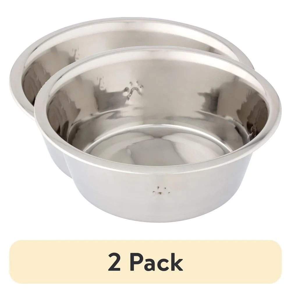 Stainless Steel Dog Bowl Set 2 Pack Non Slip Dishwasher Safe