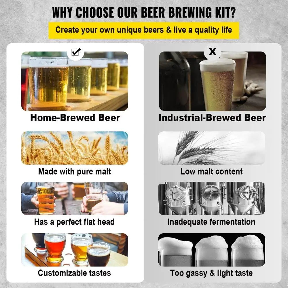 Electric Home Beer Brewing System 9.2 Gal 35 L All-in-One Brewing Pot with Pump Mash Boil Device Digital Panel Auto Manual Mode