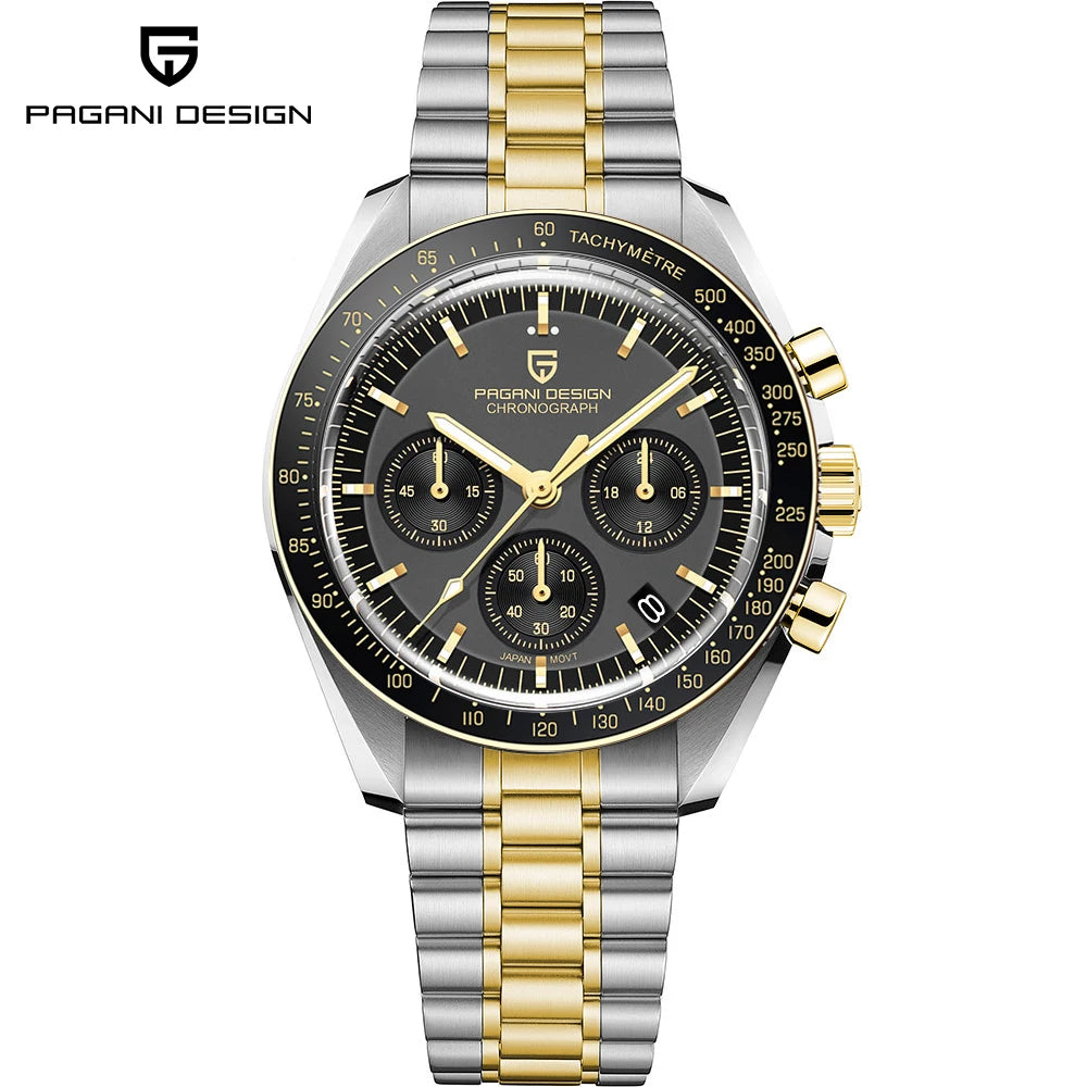 PAGANI DESIGN 2025 New Men's Watches Top Luxury Quartz Watch For Men Auto Date Speed Chronograph AR Sapphire Mirror Wrist watch