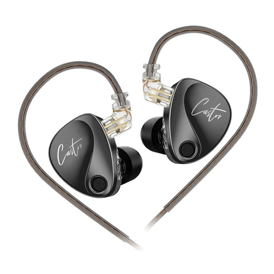 KZ Castor Wired Earbuds In Ear HiFi Earphone Detachable Cable 2 Dynamic Tunable Balanced Armature Earphones with Mic Earbuds