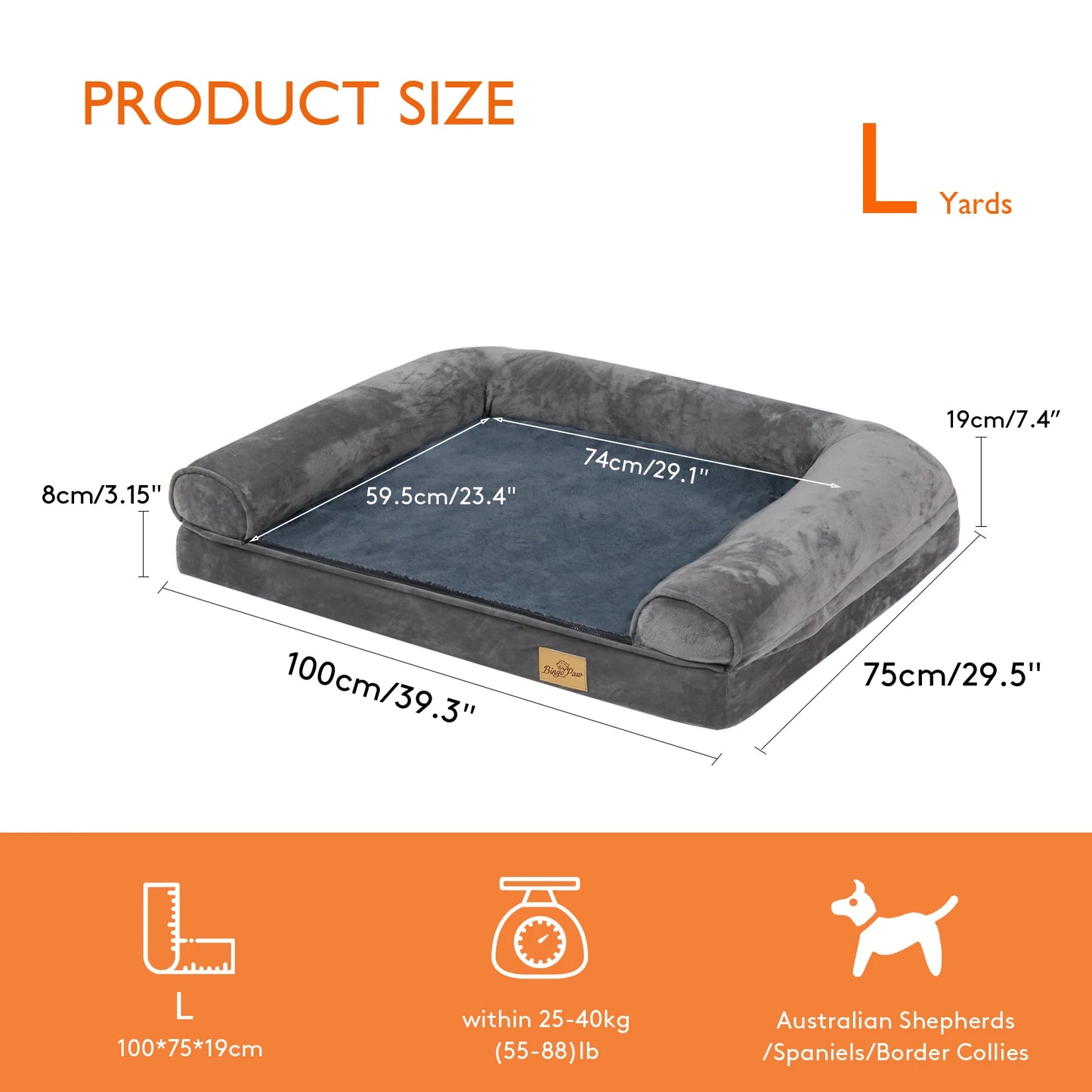 Extra Large Dog Bed Orthopedic With Removable Washable Cover