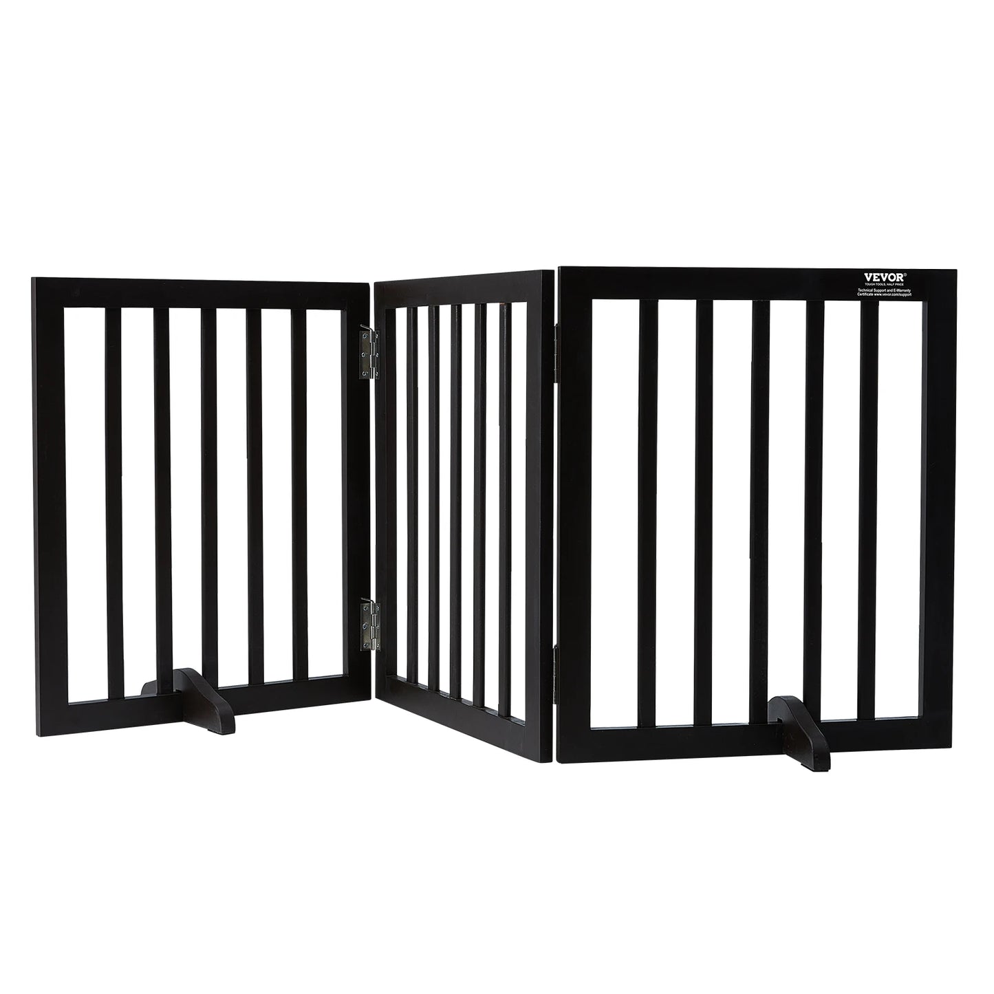 SucceBuy Freestanding Dog Gate 3 Panels Foldable Barrier