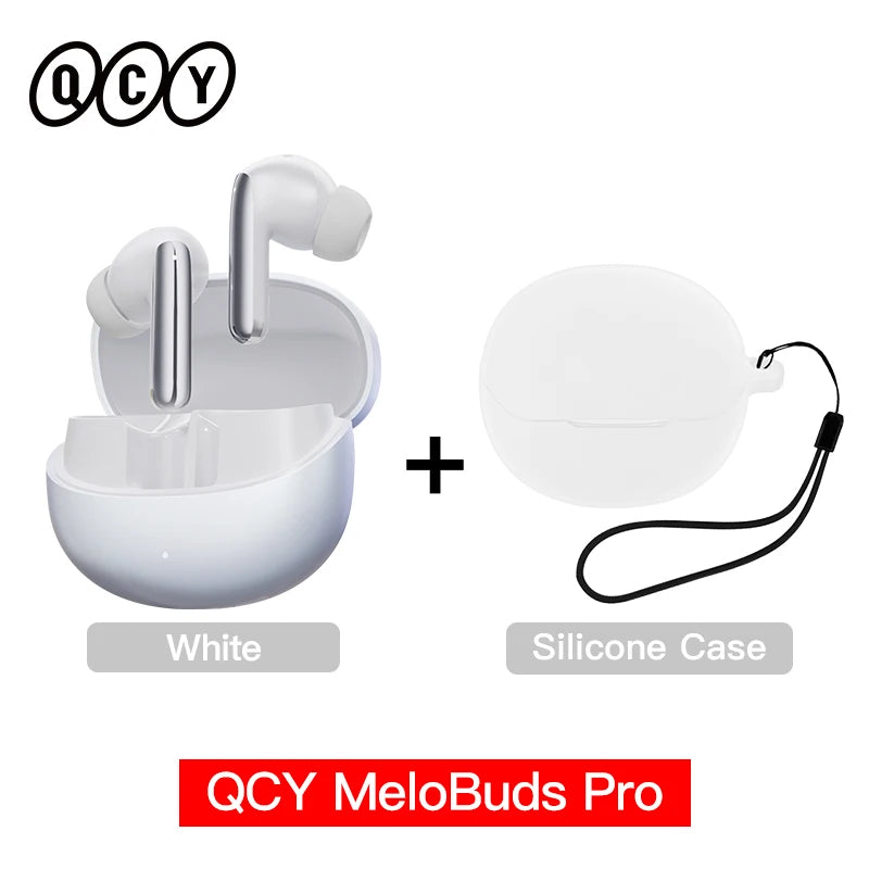 QCY MeloBuds Pro Wireless Earphones with 46dB Active Noise Cancellation Hi-Res LDAC Bluetooth 5.3 and 6 Microphones