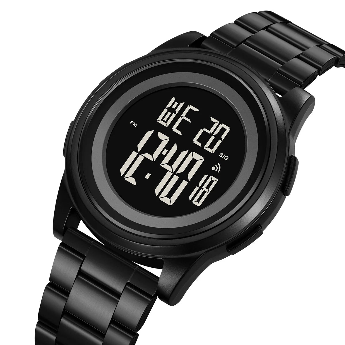 Led Digital Watches Men Sports 5Bar Waterproof Alloy Case