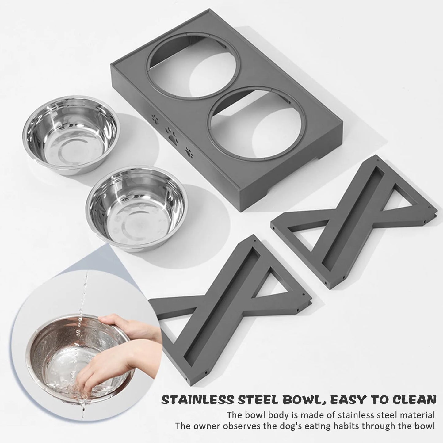 Elevated Dog Bowl Non Slip No Spill For Healthy Digestion