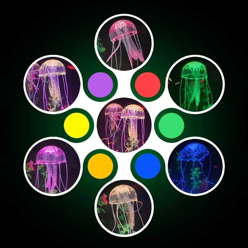 Artificial Glow Jellyfish For Fish Tank Decoration Aquarium