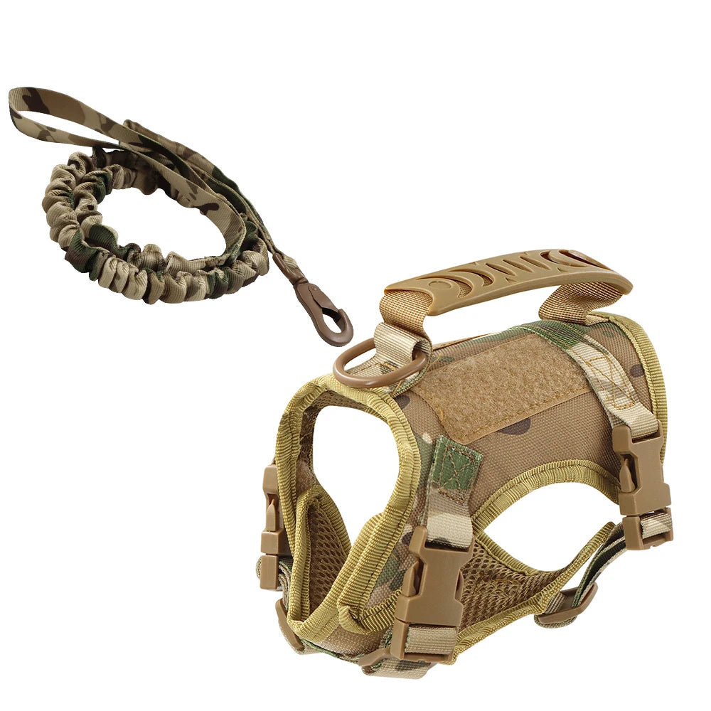 Tactical Puppy Harness Leash For Small Dogs And Cats