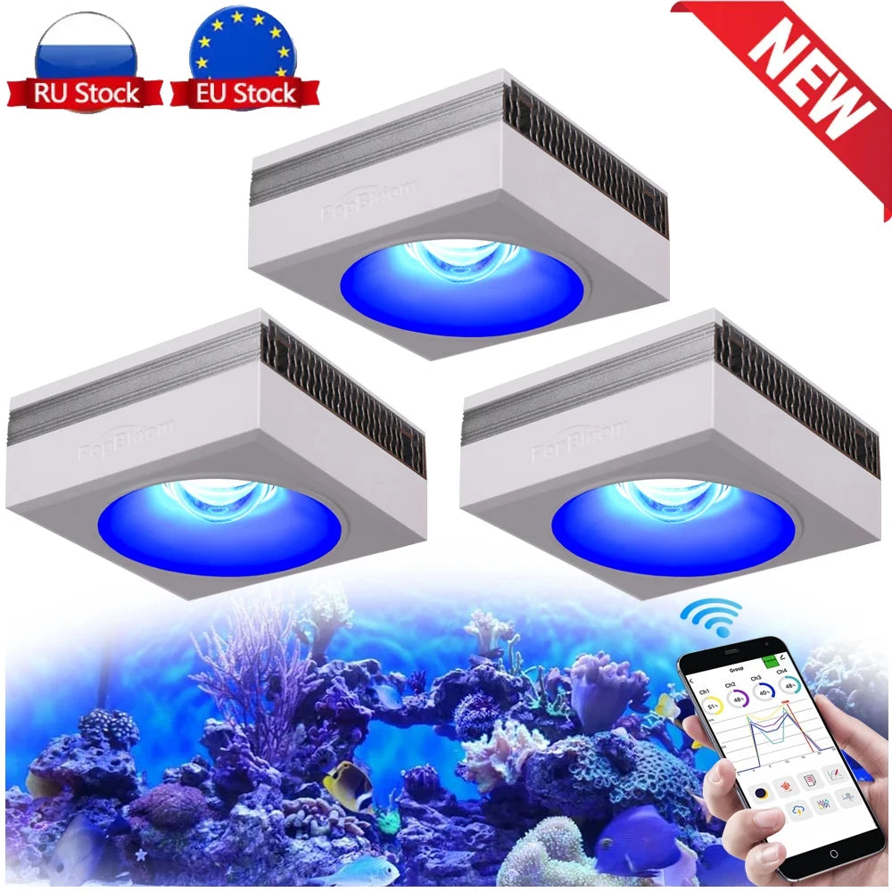 PopBloom RL90 WiFi Aquarium LED Lighting 100W Coral Reef