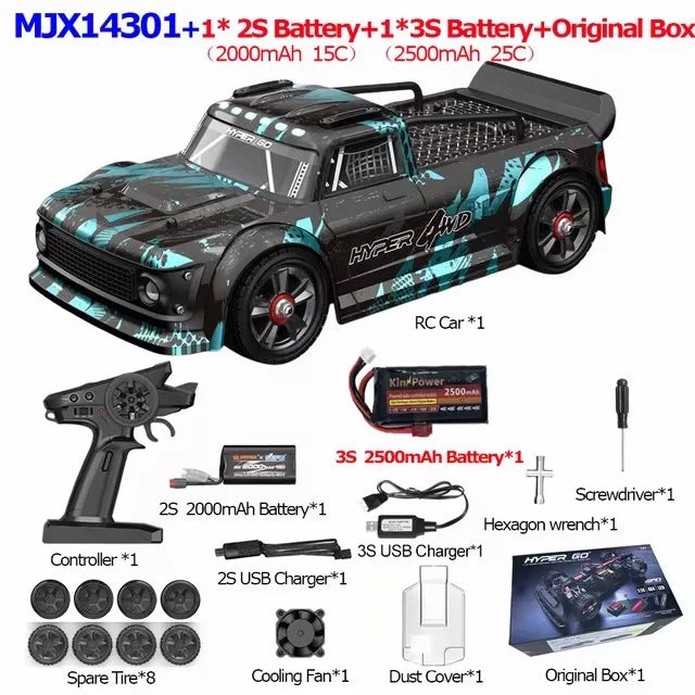 Hyper Go MJX 14301 1/14 4WD RC Car 65KM/H Brushless RC Racing Car Remote Control Cars Off-Road Truck Toy