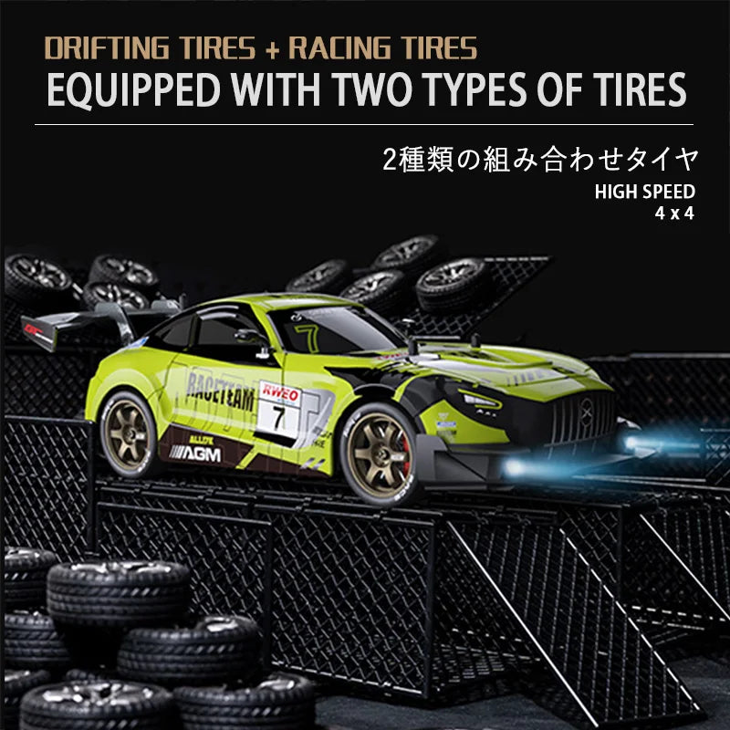 1 piece, high-speed remote-controlled racing car, cool racing car design, powerful performance, and intense power. The toy car i