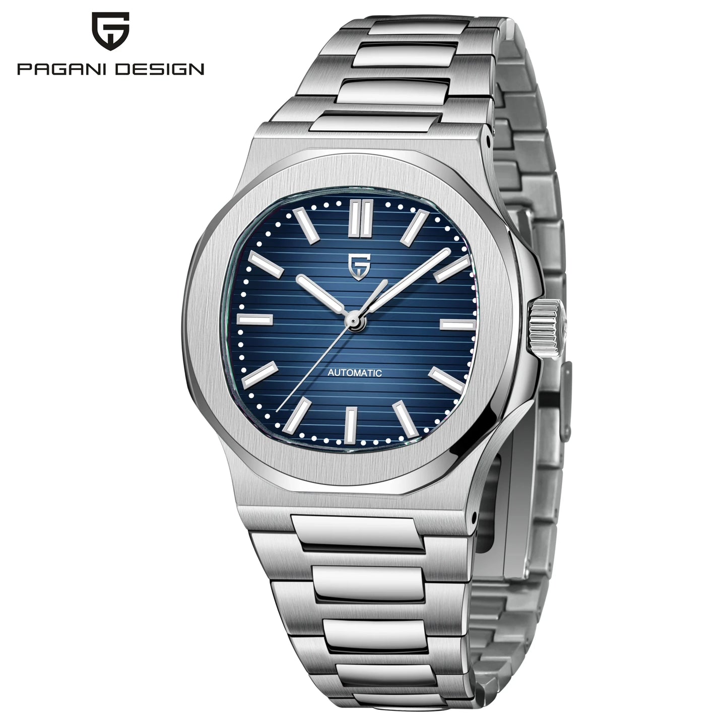 PAGANI DESIGN 40MM Sapphire Seagull ST6 Mechanical Stainless Steel Men's Watch Automatic Winding Waterproof Relogio Masculino