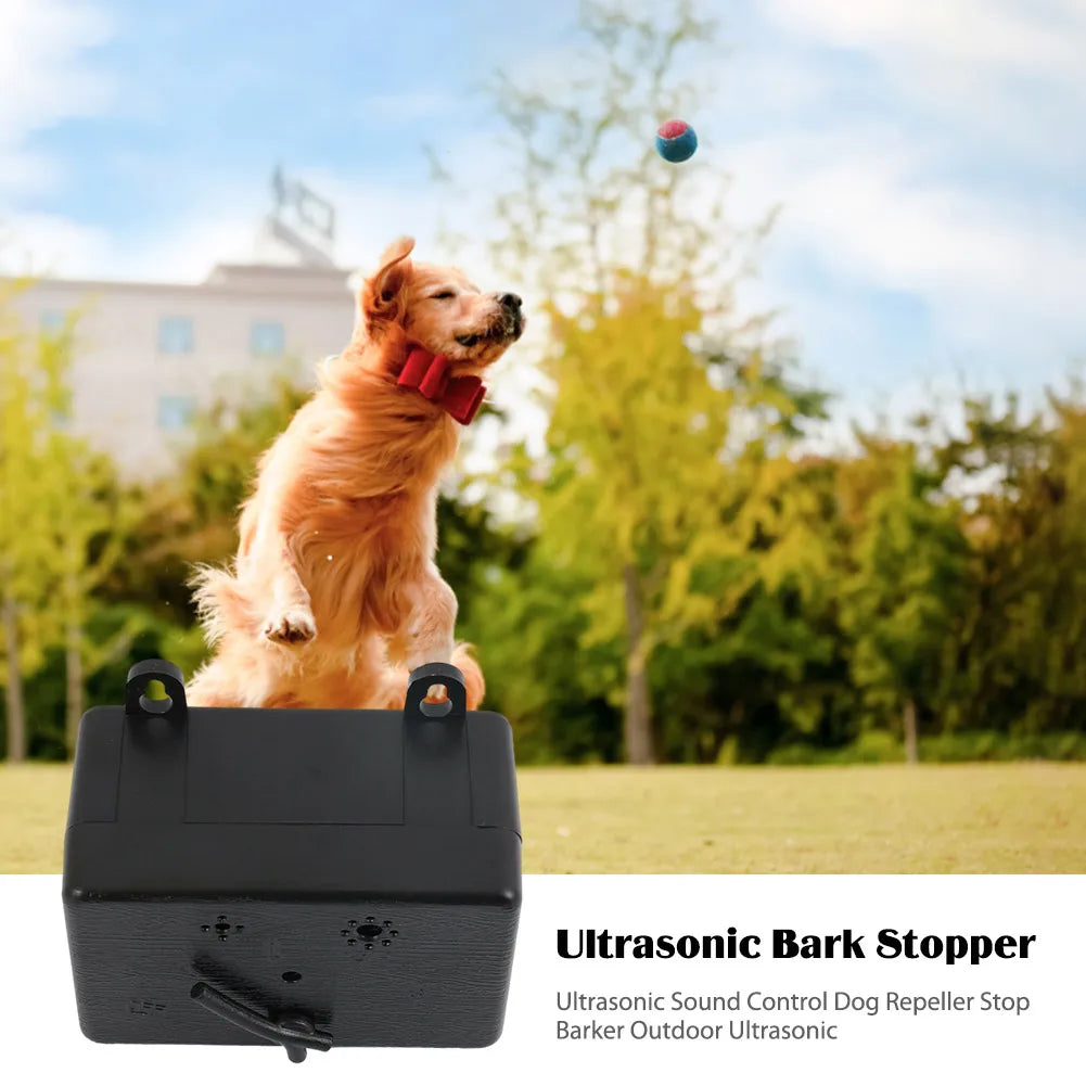 Ultrasonic Outdoor Anti Barking Device Waterproof 50 Ft Dog Stop Bark Silencer Tool Rechargeable Safe for Pets and People