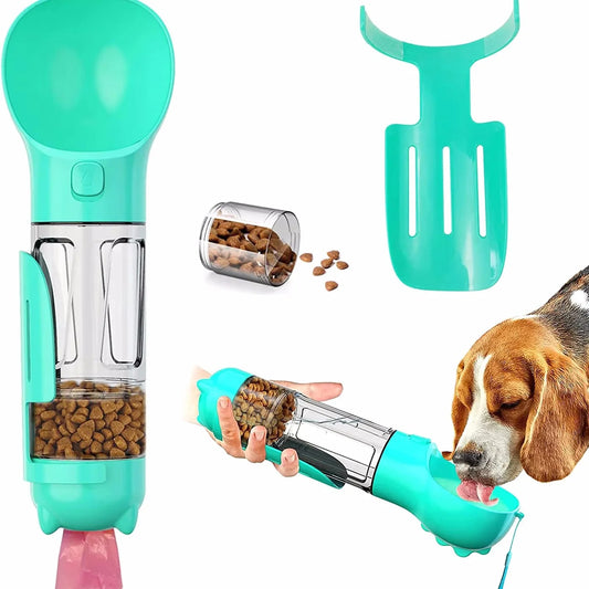 4 In 1 Dog Water Bottle Portable Pet Water Cup With Food