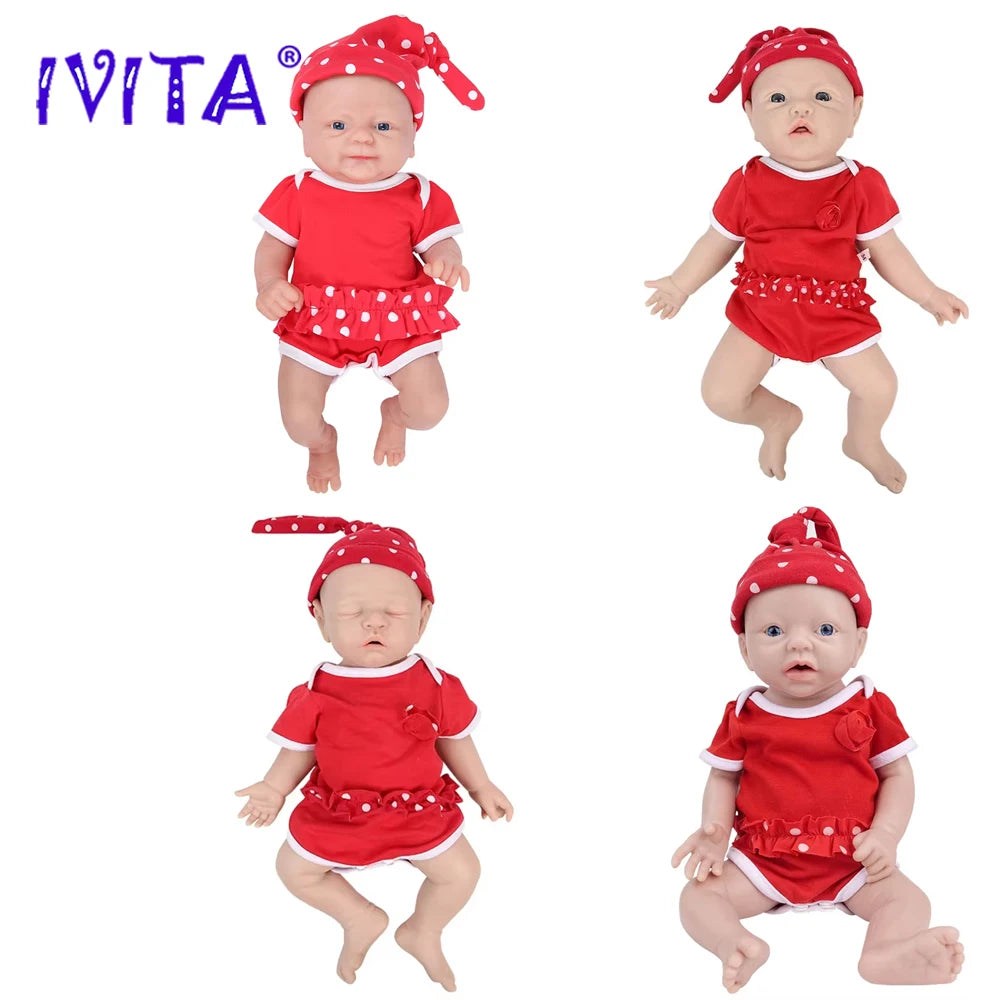 IVITA Full Body Silicone Reborn Baby Doll Realistic Gift