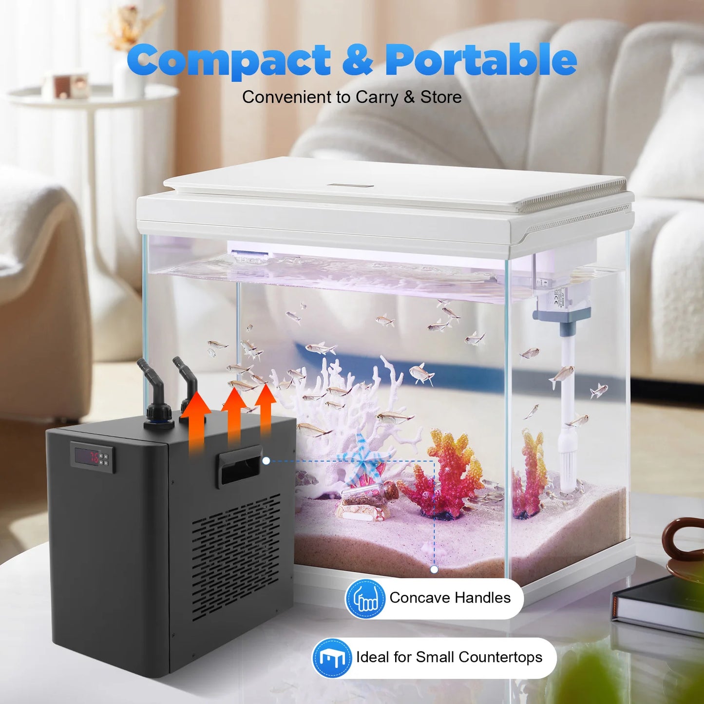 Aquarium Water Chiller 270W Titanium Evaporator Compact