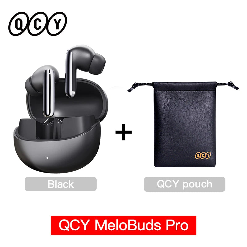 QCY MeloBuds Pro Wireless Earphones with 46dB Active Noise Cancellation Hi-Res LDAC Bluetooth 5.3 and 6 Microphones