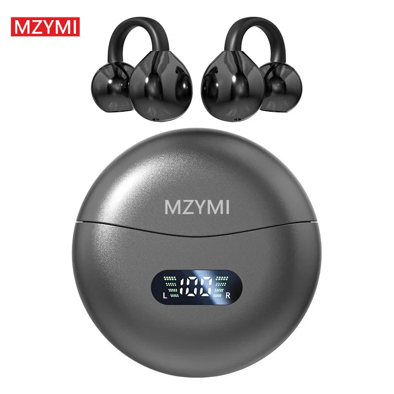 MZYMI Earclip Bluetooth5.4 Earphones M79 Waterproof Sports Music Headphones LED Display TWS Earbuds Open Ear Headset With Mic