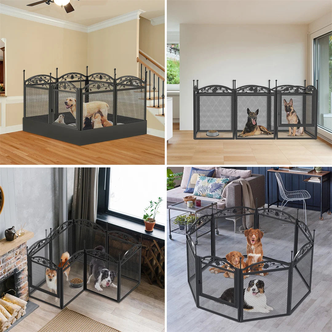 8 Panel Heavy Duty Dog Playpen For Whelping With Pad