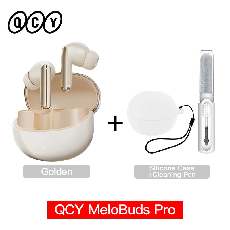 QCY MeloBuds Pro Wireless Earphones with 46dB Active Noise Cancellation Hi-Res LDAC Bluetooth 5.3 and 6 Microphones