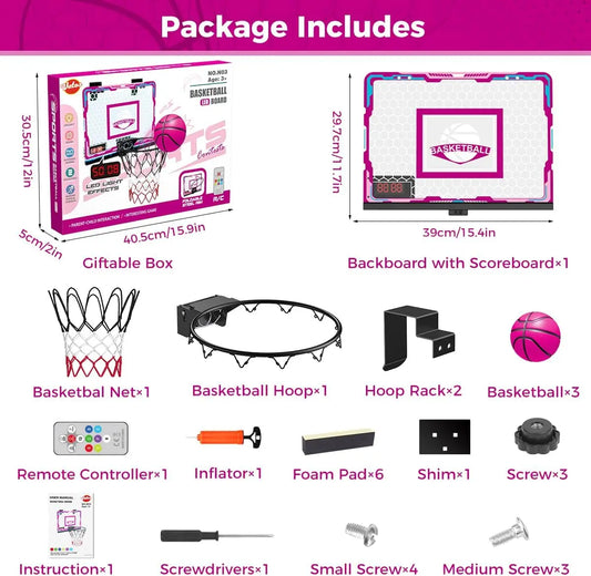 VATOS Basketball Hoop Mini Scoreboard Seven Color LED