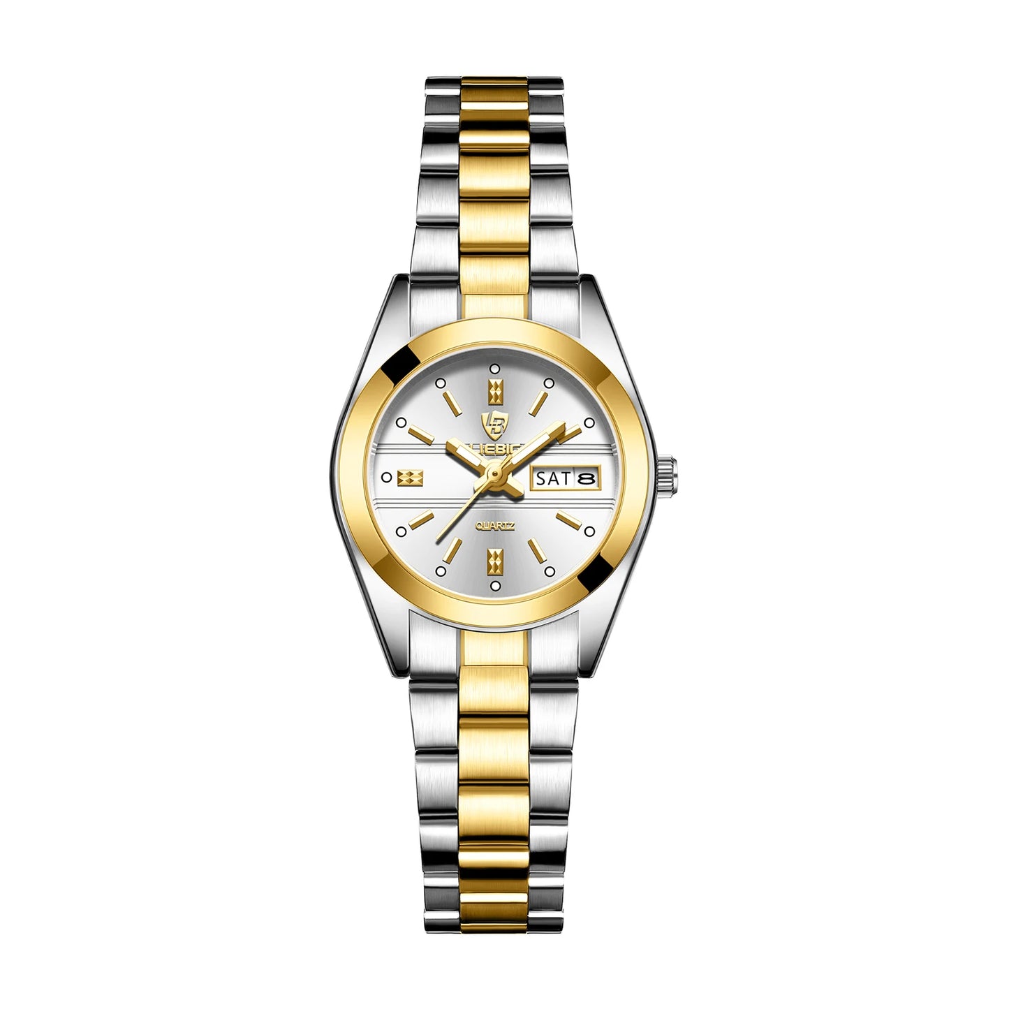 Luxury Stainless Steel Quartz Mens Wristwatch Waterproof