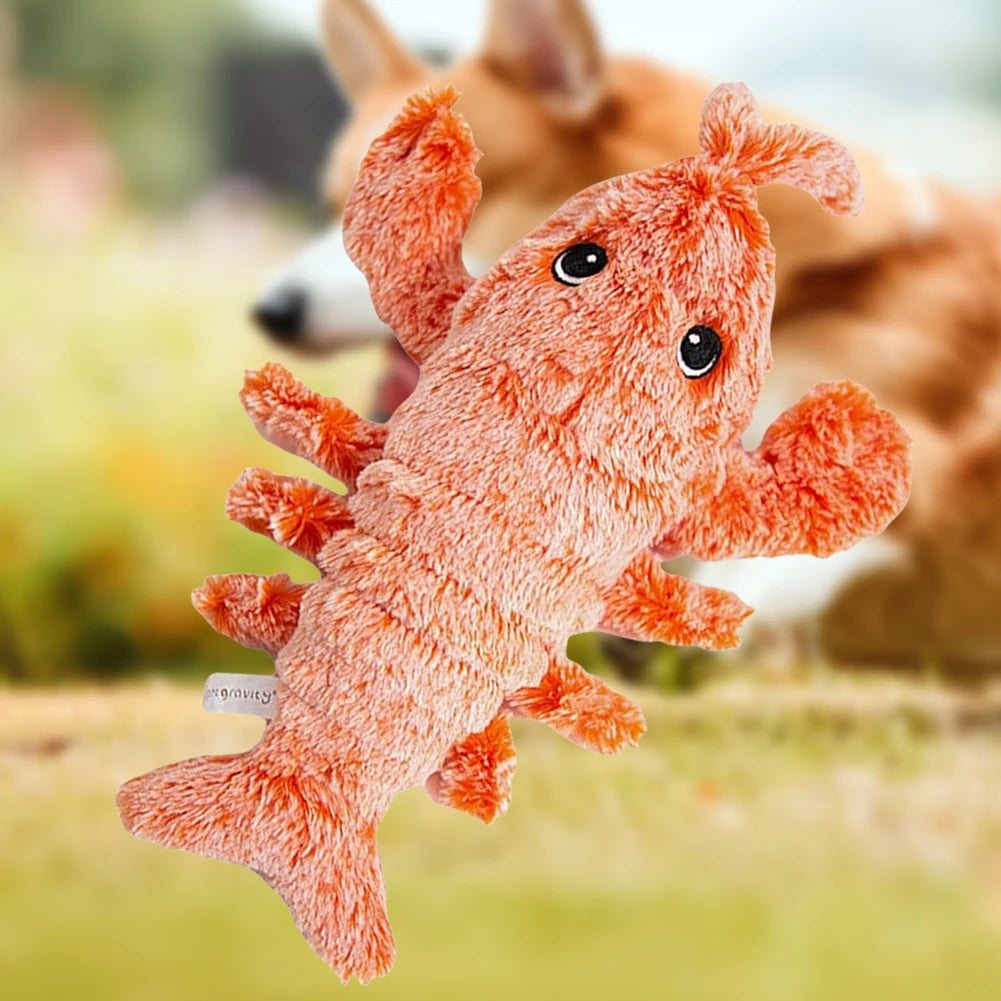 Floppy Lobster Interactive Dog Toy Jumping Moving Dog Toy Interactive Dog Toy To Keep Them Busy for Medium Dogs Teething