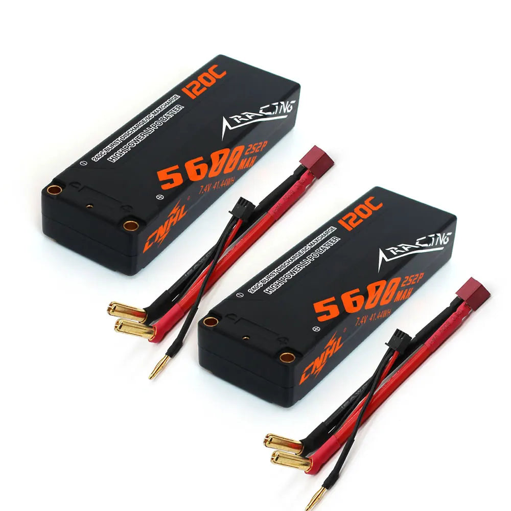 2pcs CNHL 2S 7.4V 5600mAh 6600mAh 8000mAh Lipo Battery 120C Hard Case With T EC5 Plug For RC Car Tank Boat Vehicle Truck Buggy