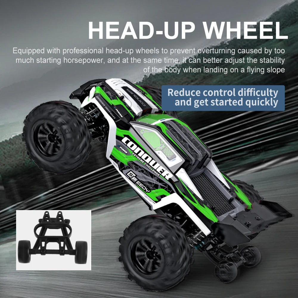 16102 1:16 Rc Car With Led Light 4WD 50km/h Off-road Vehicle High Speed Drift Car For Kid Vs Wltoys Boys Kids Birthday Gifts