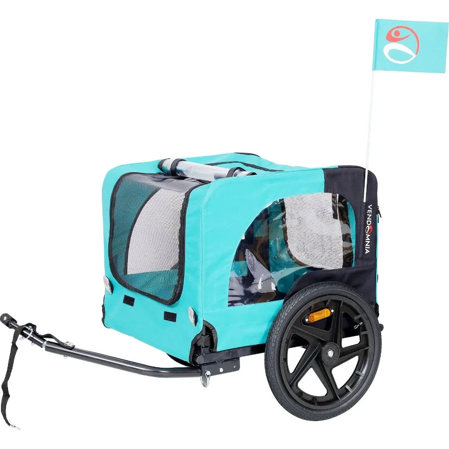 Light Green Foldable Pet Jog Stroller Dog Carrier Trailer