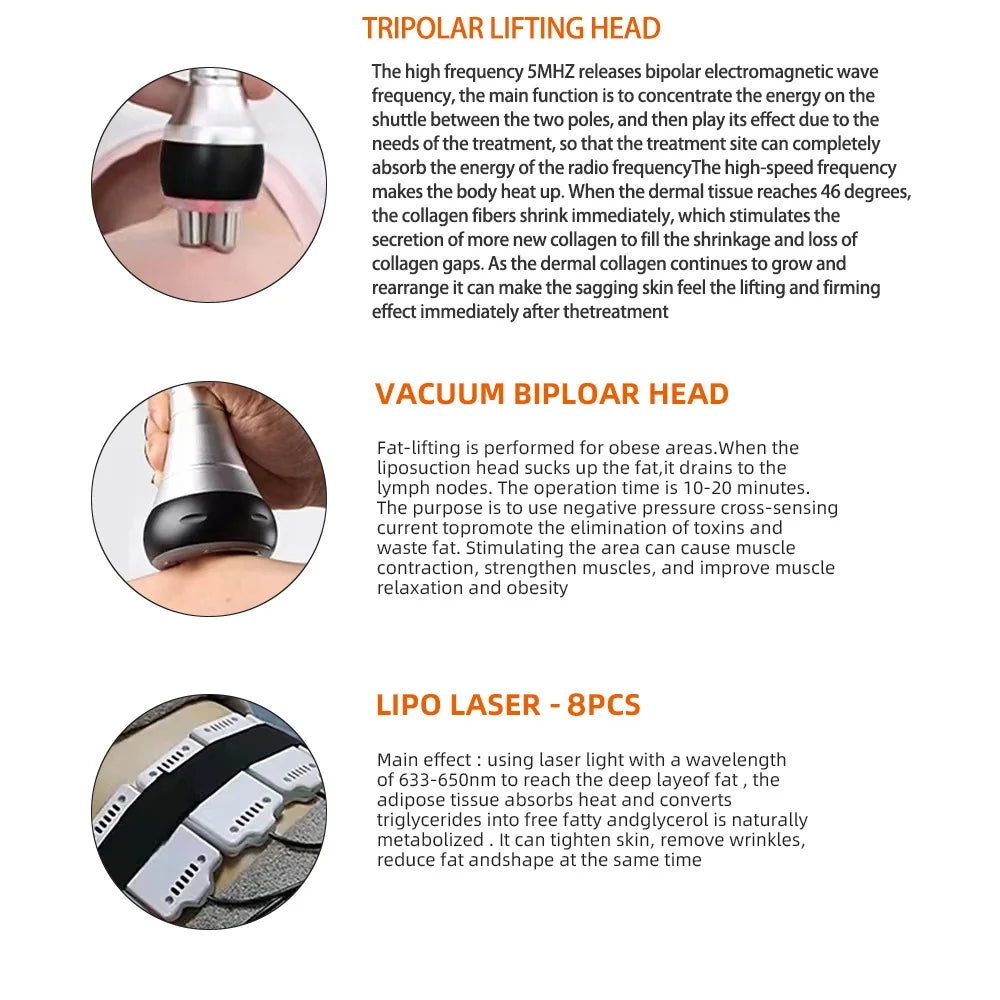 6 In 1 40K Ultrasonic Cavitation Vacuum Body Slimming