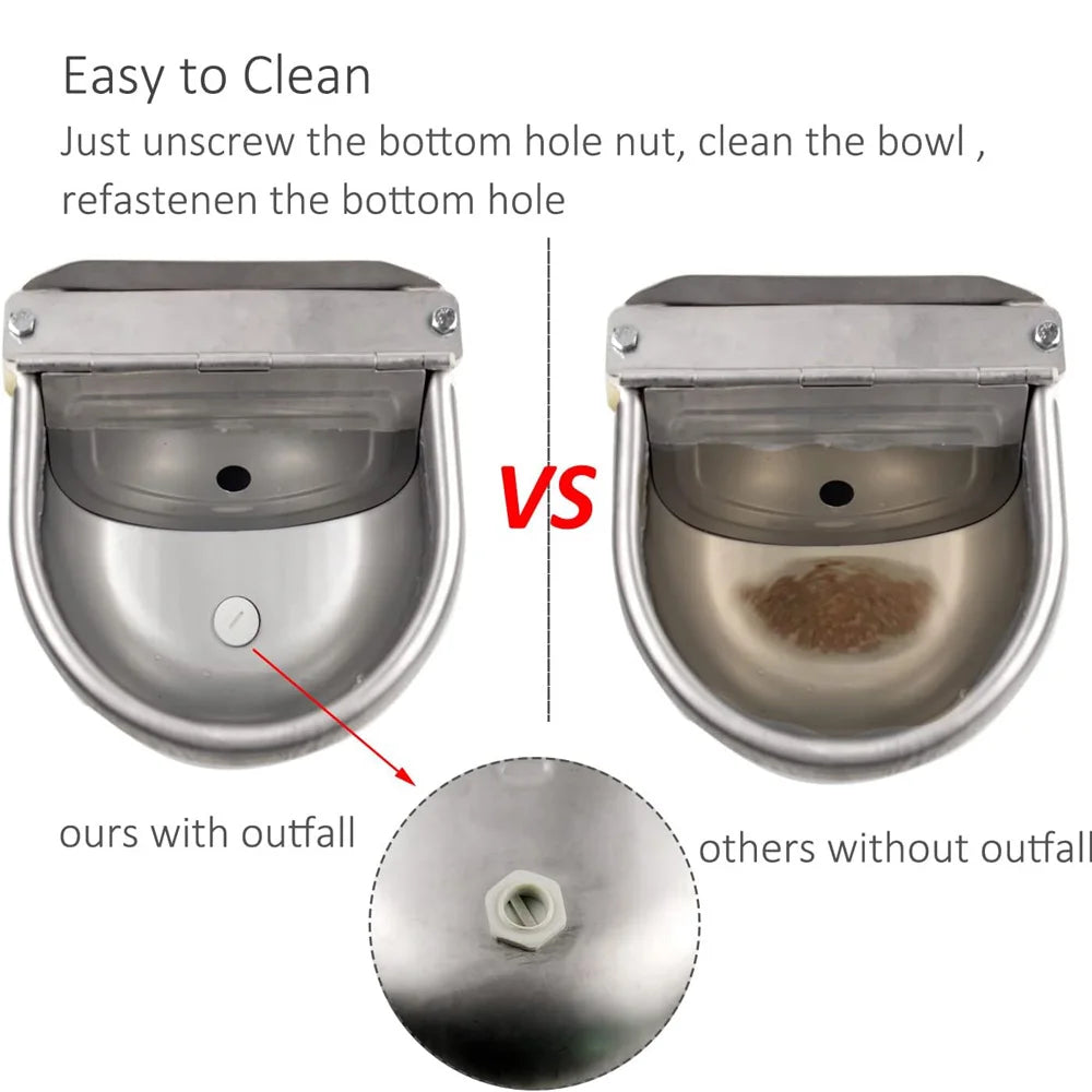 Automatic Water Dispenser Stainless Steel Dog Drinking Bowl