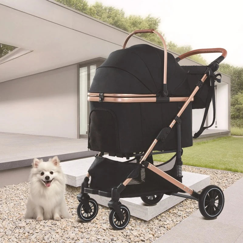 Portable Pet Stroller Foldable Cats And Dogs Carrier