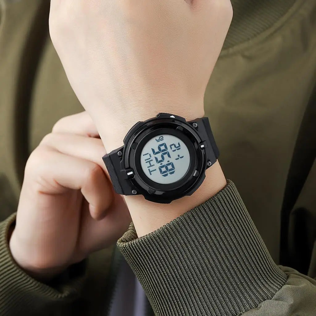 SKMEI Japan Digital Movement Back Light Countdown Wristwatch Electronic Watches For Mens 5Bar Waterproof Calendar Chrono Watches