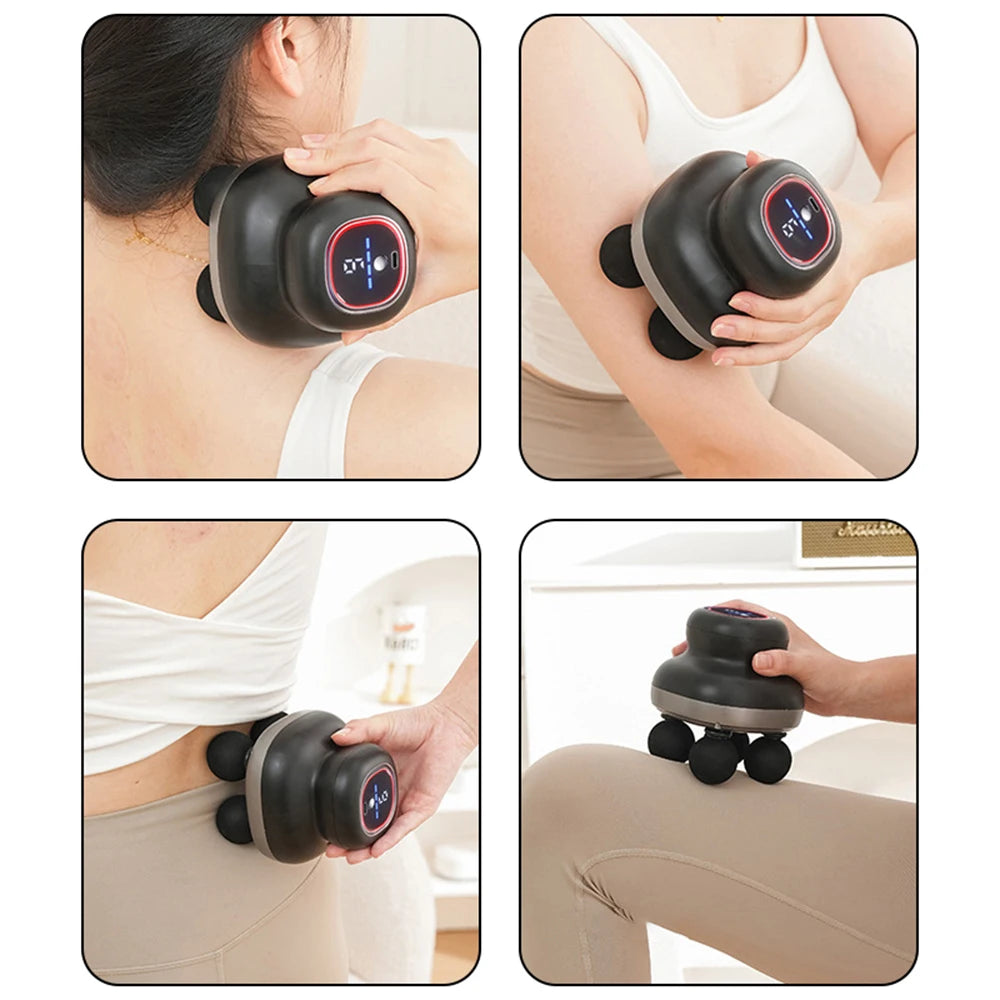 Four Head Fascia Gun Deep Tissue Muscle Massager Portable
