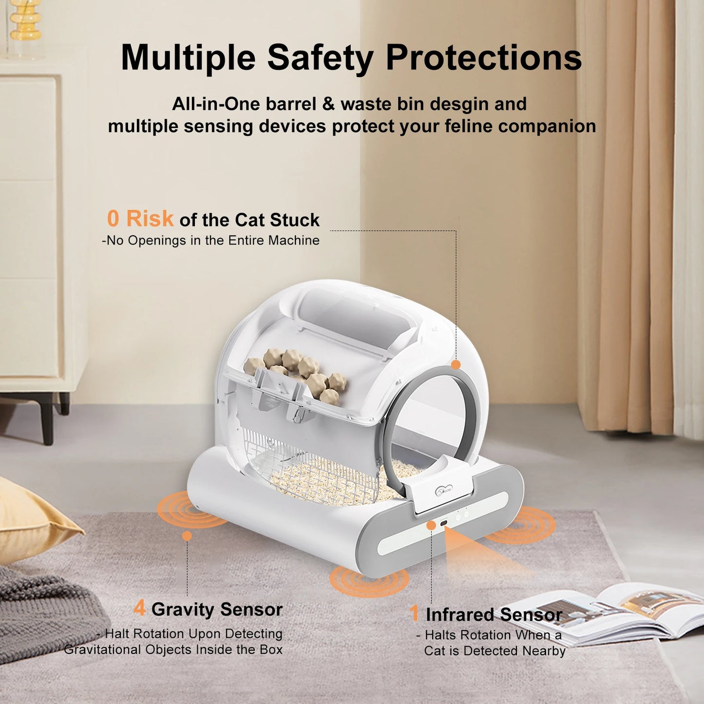 DOEL Smart Automatic Cat Litter Box Self Cleaning With App