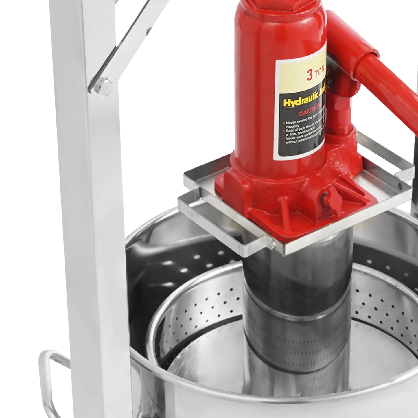 Fruit Wine Press 12L Grape Crusher Juice Maker Stainless Steel with Hydraulic Jack Wine Making Tool