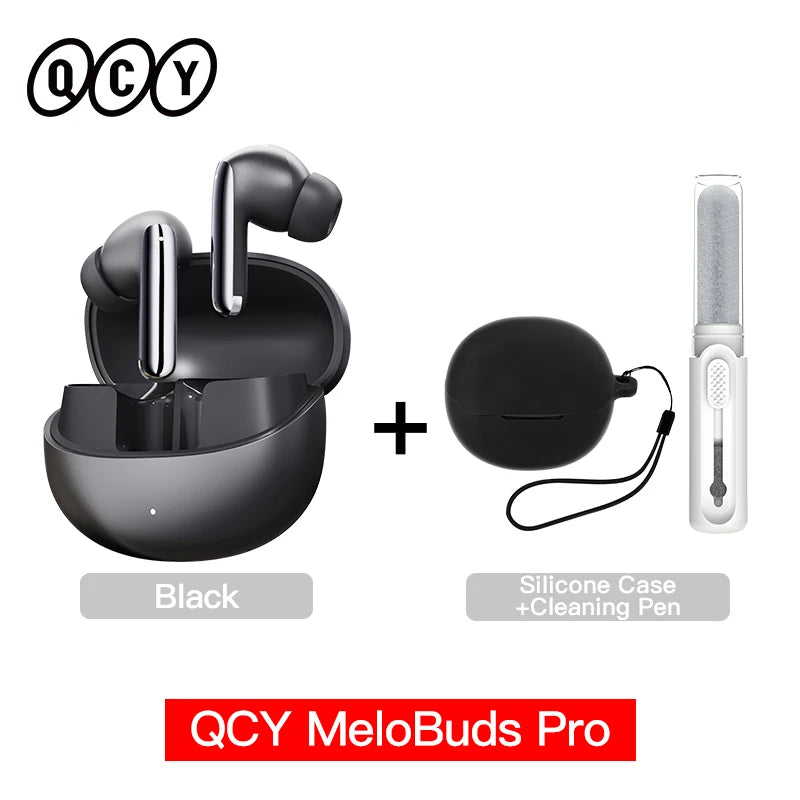 QCY MeloBuds Pro Wireless Earphones with 46dB Active Noise Cancellation Hi-Res LDAC Bluetooth 5.3 and 6 Microphones