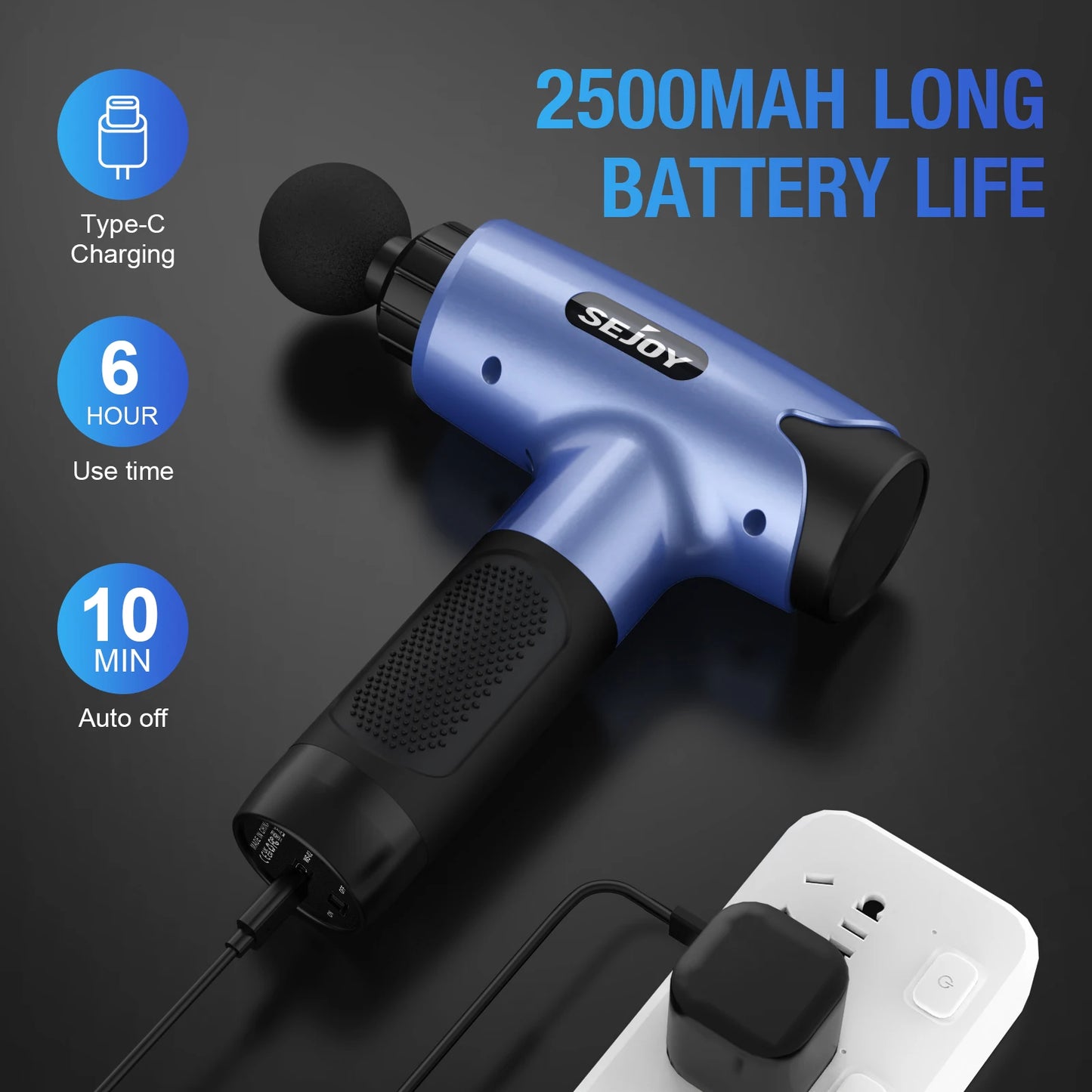 Sejoy WS 028 Fascia Gun Tissue Massager 30 Speeds Screen