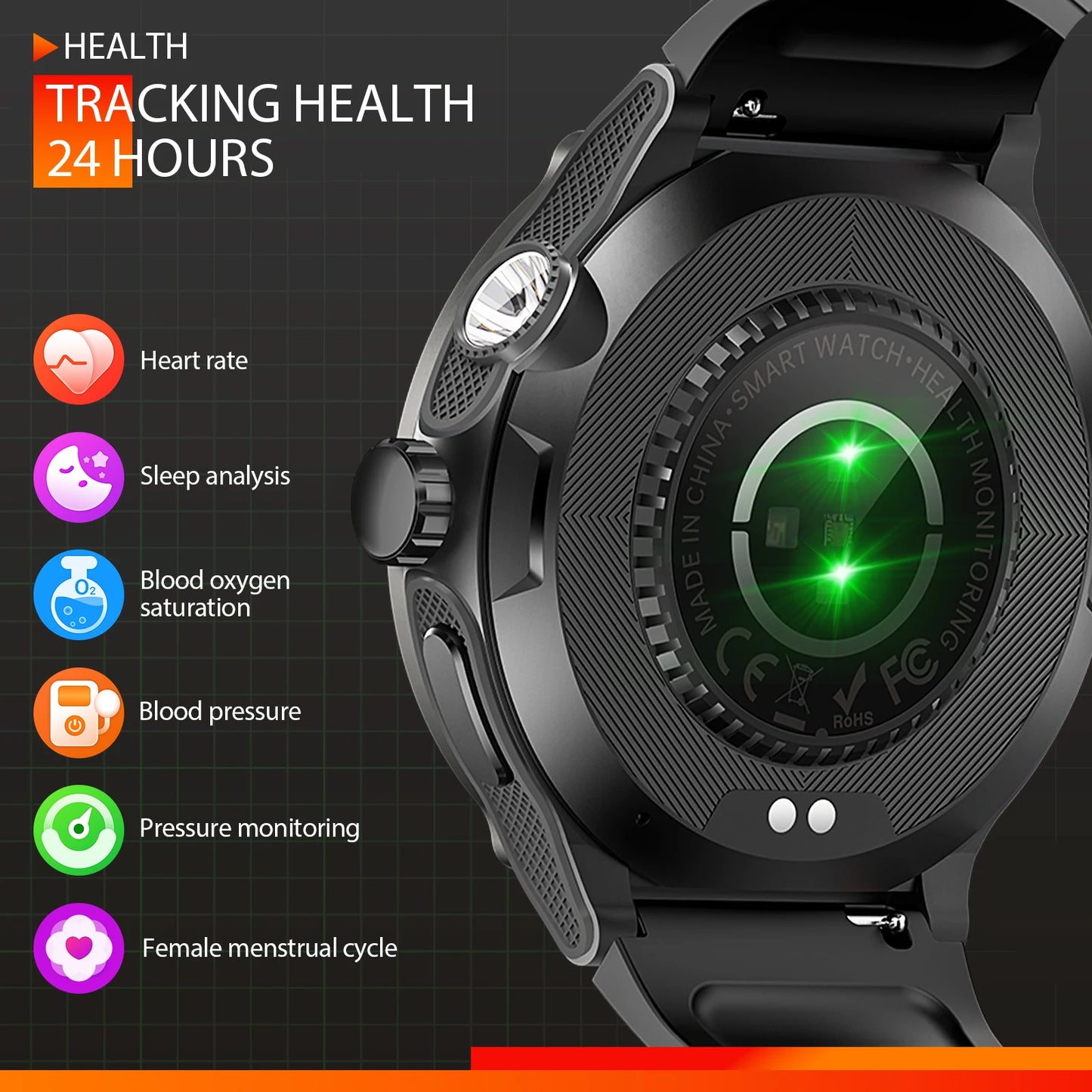 LaNikar Smart Watch 3ATM Waterproof 1.53 Inch KT76 Bluetooth