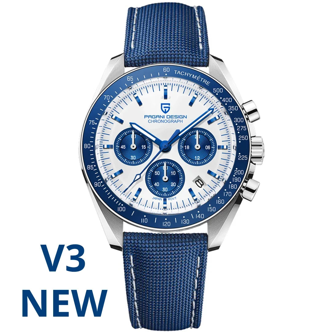 PAGANI DESIGN 2025 New Men's Watches Top Luxury Quartz Watch For Men Auto Date Speed Chronograph AR Sapphire Mirror Wrist watch